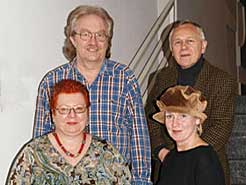 Dr. Dittmar werner, W.C. Schmitt, Kristine Hofmann und Beate Koslowski (Kulturkabinett-Organisatoren) 