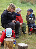 Astrid Schickling mit Kindern