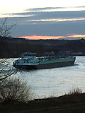 Tankschiff auf dem Rhein Höhe Kornsand