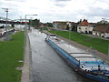 Frachtschiff in eine der Schleusenkammern