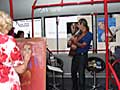 Nacht der Sinne 2012, Malerei, Lesung und Musik im Bus.