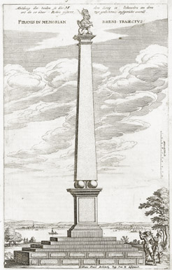Kupferstich der Schwedensäule nach Merian