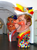 Traditionelle Schwellköpp' im Fastnachtsmuseum in Mainz 