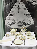Gedeckter Tisch an Bord des LZ-129 "Hindenburg"